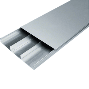 goulotte de sol UK Hager, distribution électrique, tertiaire, cheminement de câbles