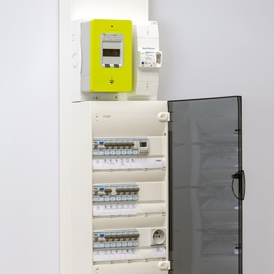 panneau de contrôle système gamma+ de Hager, GTL coffret de distribution coffret de communication et compteur linky