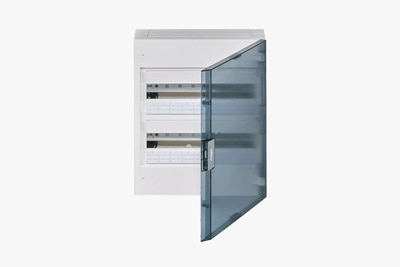 Coffret vega18, 2 rangées avec porte transparente, en saillie de Hager