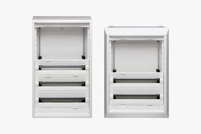 coffrets vegaD de Hager disponibles en version saillie ou encastre