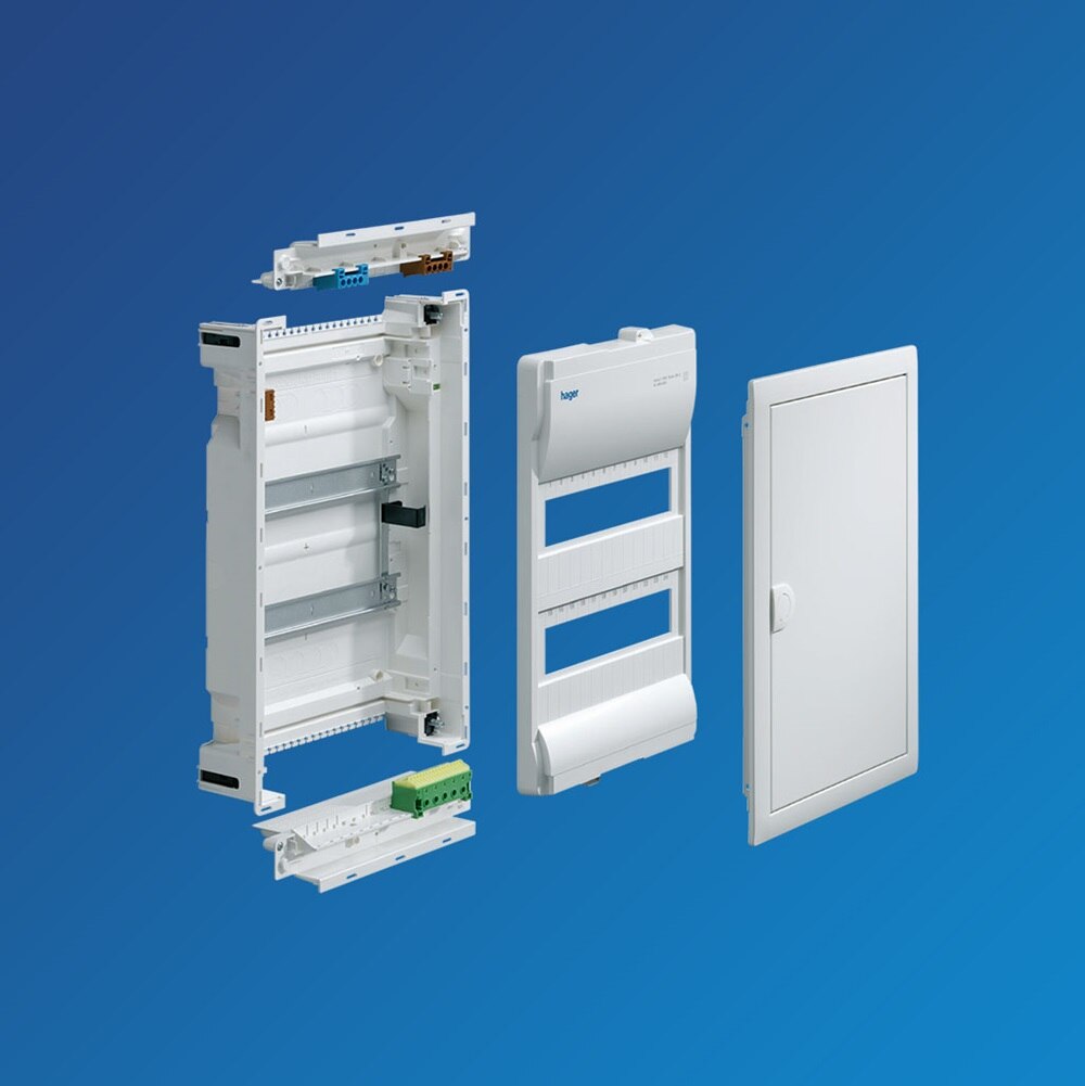 composition coffret volta2, coffret de distribution volta2 a encastrer, tableau électrique Hager