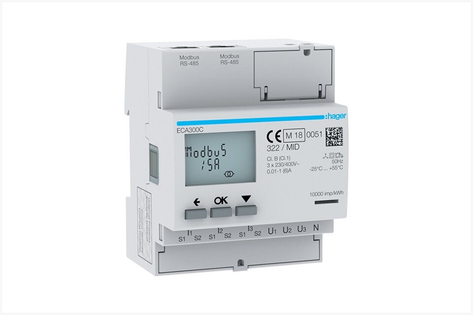 Comptage energie electrique hager, compteurs electriques