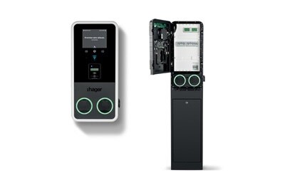 2 versions de la borne witty park 2 de Hager