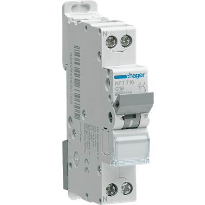 protections modulaires à bornes décalées Hager, tertiaire