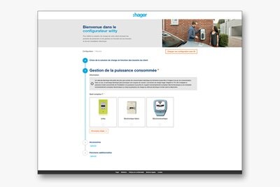Configurateur witty de Hager, adapté la puissance de la consommation avec le raccordement à la TIC.