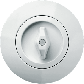 appareillage mural 1930, manette rotative, appareillage vintage rond