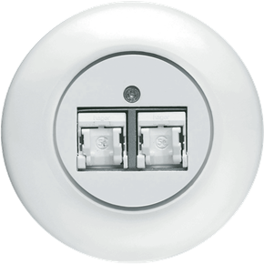 appareillage mural 1930, prise RJ45 vintage ronde