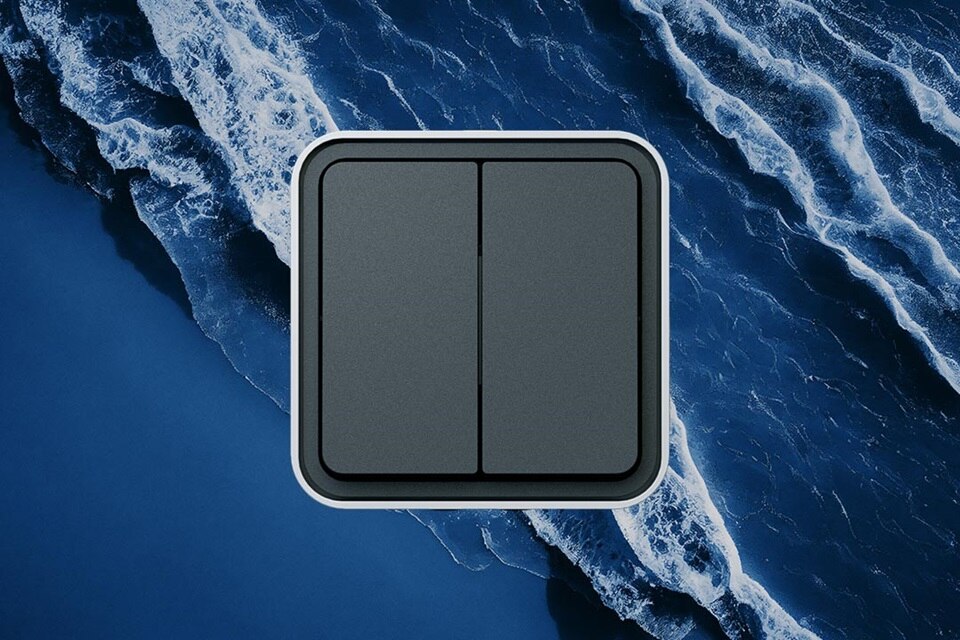 appareillage étanche IP55 cubyko leaf de Hager en plastique recyclé