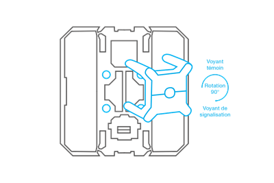 Appareillage mural essensya, gallery, voyant universel Hager