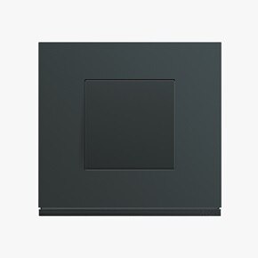 interrupteur gallery de Hager, plaque anthracite WXP1002, avec enjoliveur pour interrupteur 2 modules night WXD000N
