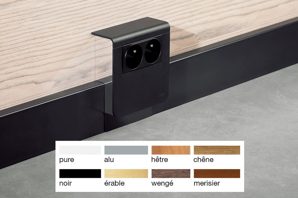 choix de finitions plinthe SL, plinthe électrique Hager