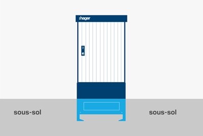 Montage de l'armoire KVS de Hager à enterrer