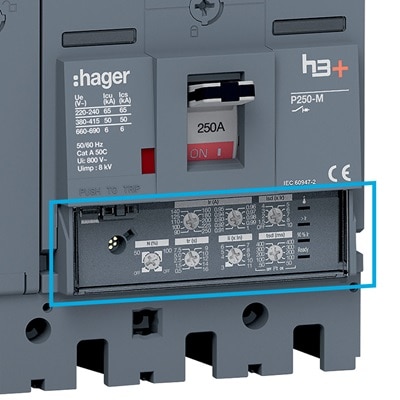 disjoncteur P250 LSI HMT251JR, boîtier moulé h3+ de Hager