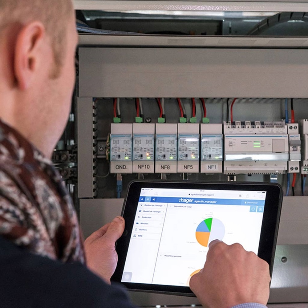 Installation agardio.manager, mise en service compteur énergie Hager, logiciel agardio.manager