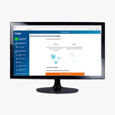 Le gestionnaire witty de Hager est l'interface web pour l’exploitation optimisée des parcs de bornes de recharge implantées sur des parkings tertiaires.