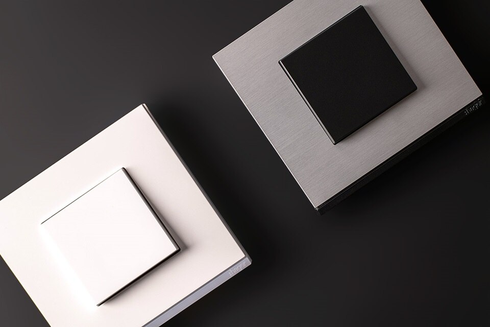 Prises et interrupteurs design gallery, l'appareillage mural universel Hager