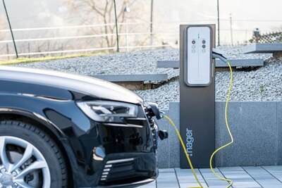 Recharger voiture électrique, borne de charge Hager