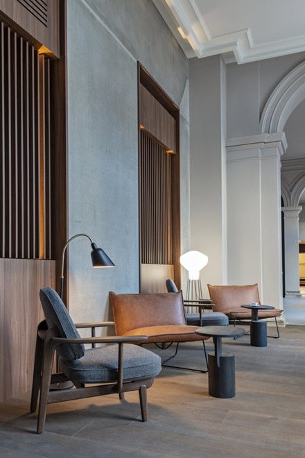 Chantier référence Hager, hôtel Léonor de Strasbourg, coin détente