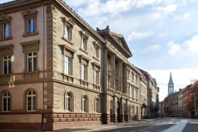 Chantier référence Hager, hôtel Léonor de Strasbourg, vue extérieure