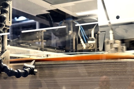 Imprimerie Cartolux à Canéjan, chantier référence Hager, presse numérique