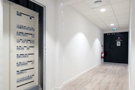 Medical Stadium à Mérignac, chantier référence Hager, armoire quadro+