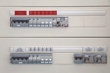 Réalisation chantier Hager, Centre de détention de Meaux (77), coffret électrique Hager