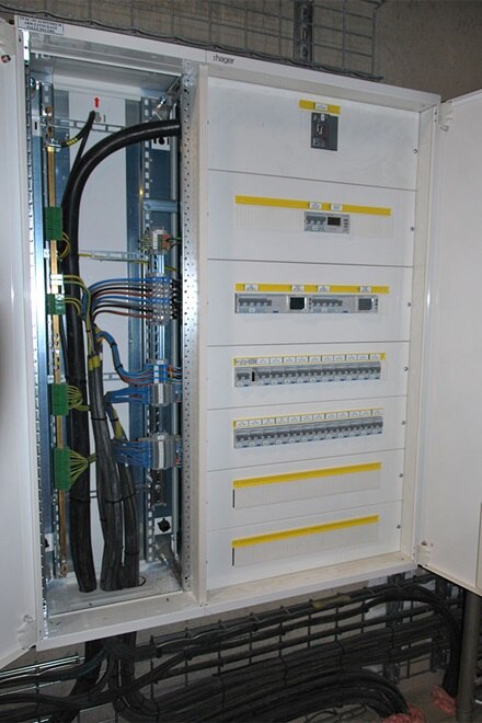 Tableau divisionnaire Hager du centre des congrès Jean Monnier à Angers