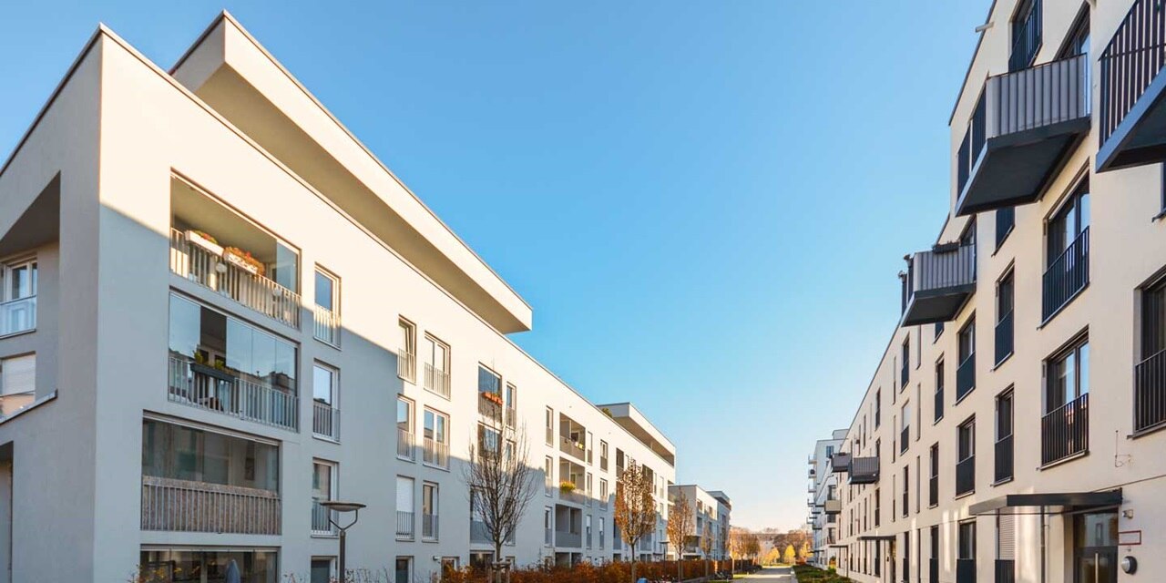 vue d'une résidence en immobilier géré