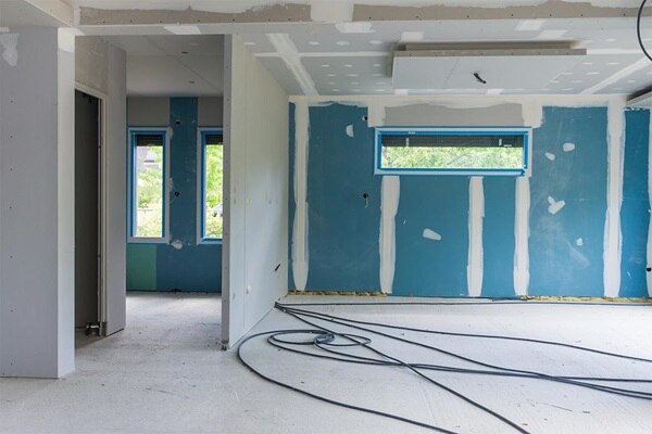 Intérieur d'une habitationt en travaux