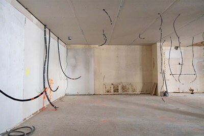 Maison individuelle en travaux de rénovation électrique