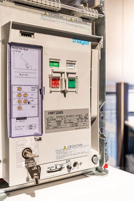 Showroom Hager Aix-en-Provence, disjoncteur ouvert