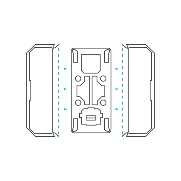 appareillage mural gallery de Hager, ailettes sécables