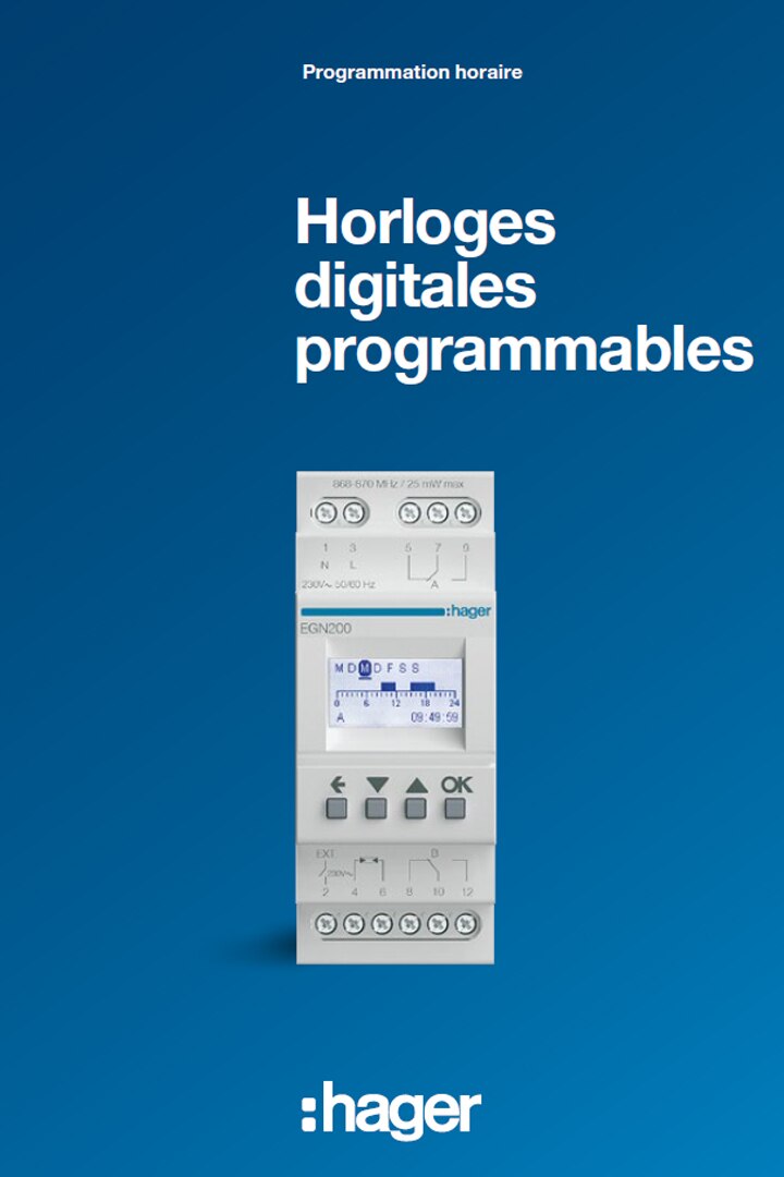Hager catalogue horloges digitales programmables