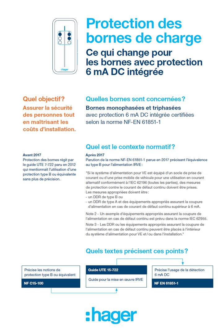Hager fiche explicative 6mA borne de charge