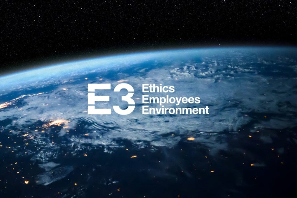 Approche de l'entreprise Hager en matière de développement durable, appelée E3 : Ethique, Employés, Environnement