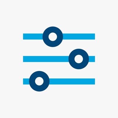 pictogramme Hager représentant un ajustement des réglages