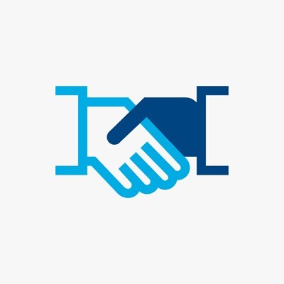 pictogramme Hager représentant la négociation, serrage de mains