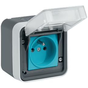 Appareillage étanche IP55 cubyko, prise pour borne de charge witty, prise charge véhicule électrique