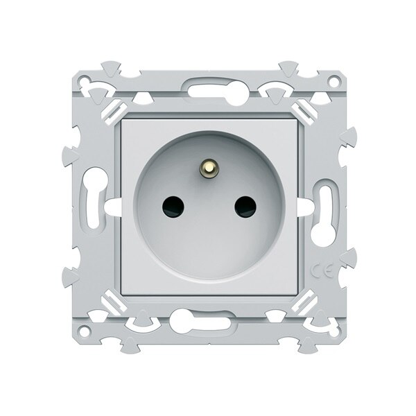 appareillage mural essensya de Hager, prise à éclipses simple 2P + T pure