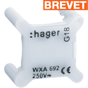 appareillage mural gallery de Hager, BREVET Hagerv voyant universel blanc WXA692