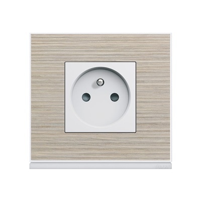 appareillage mural gallery de Hager, plaque WXP2502 et prise WXD100B