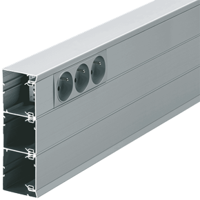 goulotte appareillable GBA Hager, distribution électrique, tertiaire, cheminement de câbles