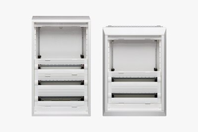 coffrets vegaD de Hager disponibles en version saillie ou encastre