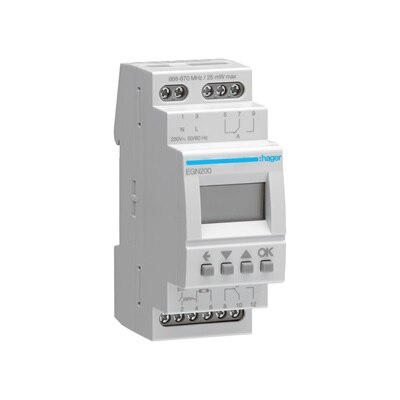 Horloge digitale EGN200 de Hager, multifonction annuelle