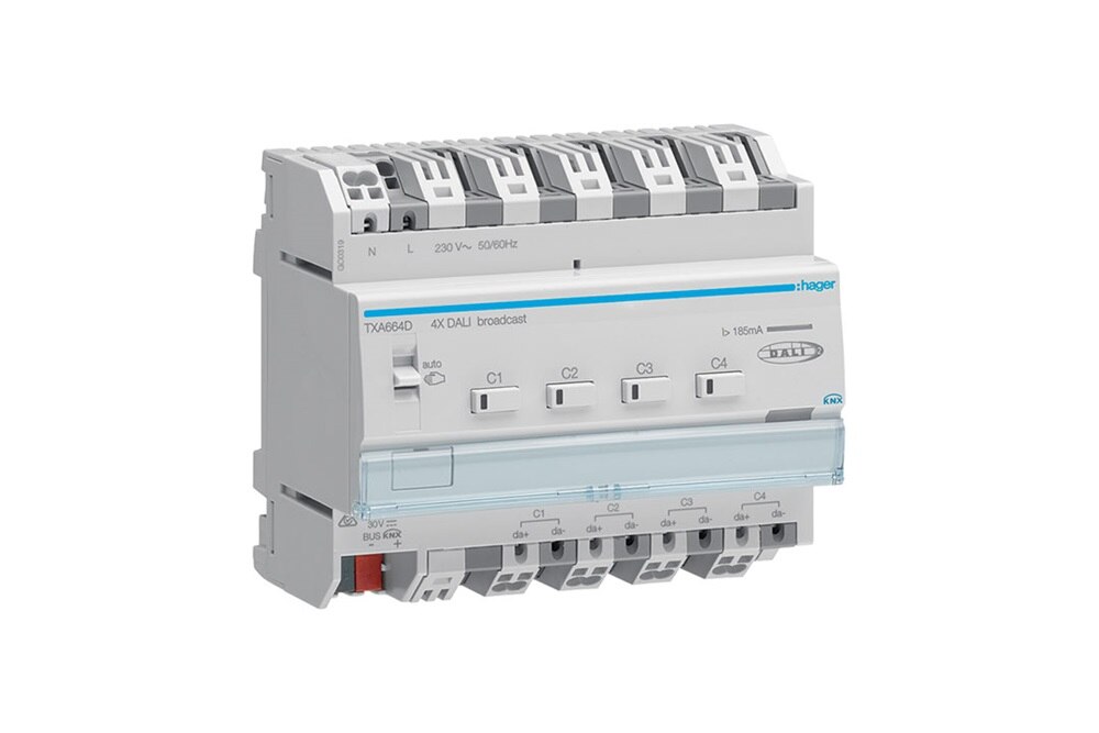 TXA664D module 4 sorties KNX/DALI Broadcast Hager