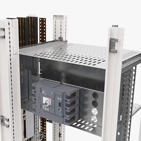 Détail d'une forme de cloisonnement dans une cellule quadro evo Hager