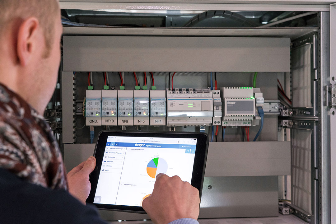 Installation agardio.manager, mise en service compteur énergie Hager, logiciel agardio.manager