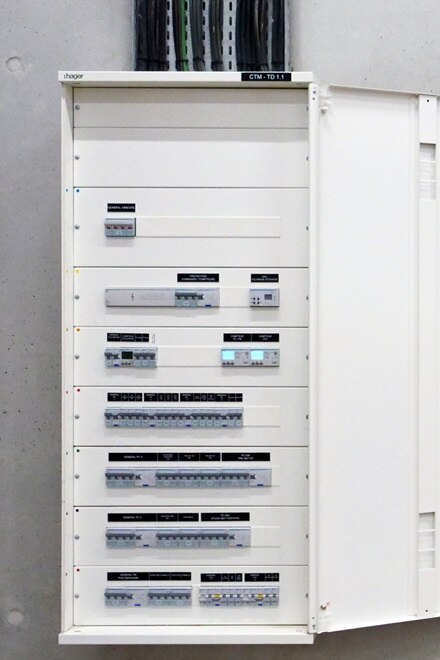 Tableau électrique Hager du centre technique municipal d'Anglet