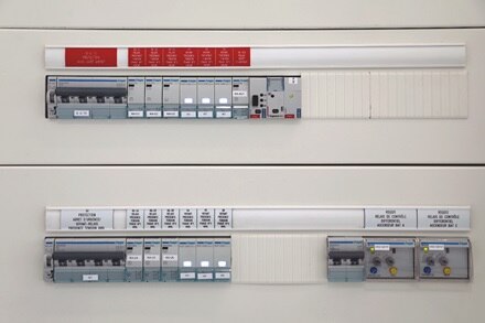 Réalisation chantier Hager, Centre de détention de Meaux (77), coffret électrique Hager