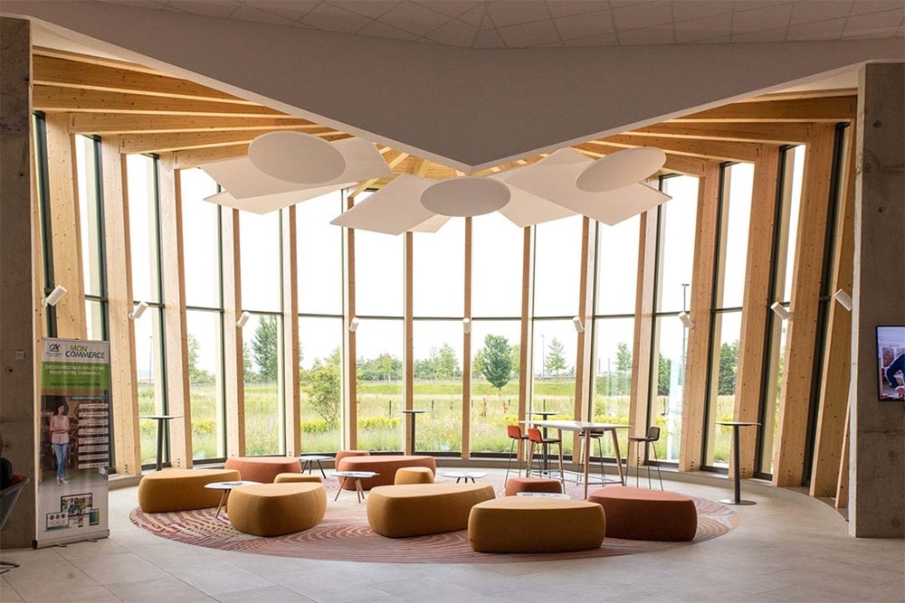 projet innovant, espace d'accueil, credit agricole beauvais, solutions hager